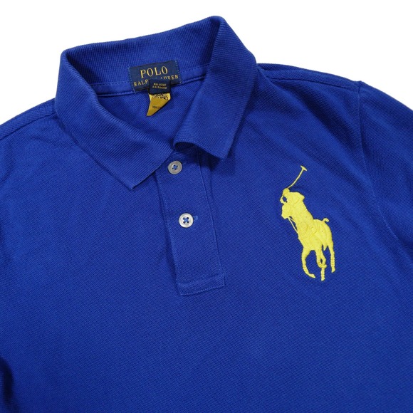 Polo Ralph Lauren Other - POLO RALPH LAUREN Boy's Size 7 Blue Short Sleeve Polo Shirt Big Yellow Pony Logo